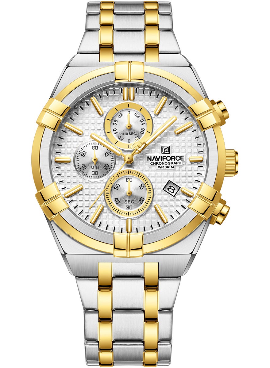 Naviforce Watch For Men NF8042-S-W-G